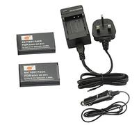 DSTE® 2x NP-BY1 Rechargeable Li-ion Battery + DC16U Travel and Car Charger Adapter for Sony HDR-AZ1 HDR-AZ1VR HDR-AZ1VB HDR-AZ1VW Action Cam Mini