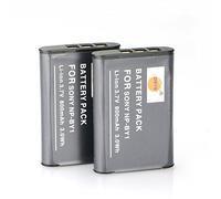 DSTE® 2x NP-BY1 Rechargeable Li-ion Battery for Sony HDR-AZ1 HDR-AZ1VR HDR-AZ1VB HDR-AZ1VW Action Cam Mini