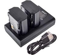 DSTE 2x NP-FZ100 Replacement Battery + Dual USB Charger with LCD Display Compatible with FZ100 and Sony A7R3, A7R III, α7R III, a7 IV, α7R3, α1, Alpha 9, Alpha 9R, Alpha a9R