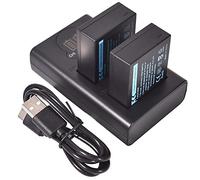 DSTE 2x NP-W126 Replacement Battery + Dual USB Charger with LCD Display Compatible with NP-W126S and FUJI HS30 EXR,HS30EXR,HS33 EXR,HS50 EXR,HS50EXR,X-A1,XA1,X-E1,XE1,X-M1,XM1,X-Pro1,XPro1,X100V