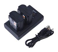 DSTE 2x NP-W235 Replacement Battery + Dual USB Charger with LCD Display Compatible for Fujifilm XT4,X-H2,X-H2S Digital Camera