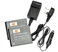 DSTE 2x SLB-07A Rechargeable Li-ion Battery + DC91U Travel and Car Charger Compatible for PL150 PL151 Camera as SLB-07 SLB-07B SLB-07EP