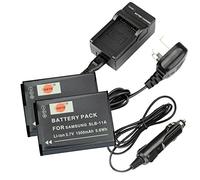 DSTE 2x SLB-11A Rechargeable Li-ion Battery + DC23U Travel and Car Charger Adapter for Samsung WB600 WB650 WB700 WB1000 WB2000 CL65 CL80 EX1 HZ25W HZ30W HZ35W HZ50W Digital Camera
