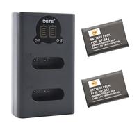 DSTE 3.6V 1800mAh NP-BX1 M8 QIAOJINLIN Replacement Battery (2-Pack) and Smart LED Dual USB Charger Compatible for Sony ZV1, ZV-1, ZV-1F, DSC-RX100, DSC-RX100 II/VA, DSC-RX100M II, HDR-CX405