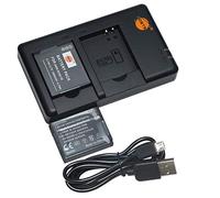 DSTE 3.7V 1800mAh DMW-BCM13E QIAOJINLIN Lithium Battery Pack(2 Packs) and Dual Charger Compatible with Panasonic DMW-BCM13,DMW-BCM13PP and Panasonic Lumix DMC-FT5, DMC-LZ40,DMC-TS5