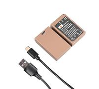 DSTE 7.2V (2-Pack) TPS-BLS50 Replacement Battery, Rechargeable Camera Battery Pack with USB Type C 2.5 Hrs Fast Charging Compatible with E-PL2 E-PL3 E-P3 E-PM1 STYLUS 1 OM-D E-M10