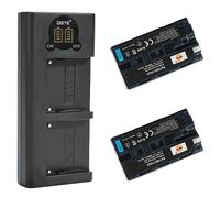 DSTE 7.4V 7900mAh NP-F970 NP-F950 NP-F930 QIAOJINLIN Replacement Battery (2-Pack) and Smart LED Dual USB Charger Compatible for Sony CCD-SC55 CCD-SC65 CCD-TR67 CCD-TR76 Camera
