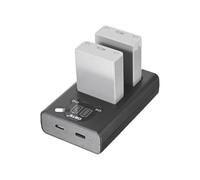 DSTE(7.6V 2100mAh) BLN-1 BLN1 BCN-1 Replacement Battery (2-Pack) and Smart LED Dual USB Charger Compatible for Olympus E-M1 E-M5 OM-D PEN E-P5 Mark II Camera