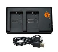 DSTE CB-2LH USB Dual Battery Charger Compatible with Canon NB-13L NB 13L NB-12L Battery as CB-2LG - Micro USB to USB-A 2.0 Charging Cable