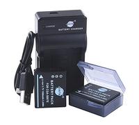 DSTE CGR-S007E Li-ion Battery (2-Pack) and Micro USB Charger Compatible for Panasonic DMC-TZ1EB-K DMC-TZ1EB-S DMC-TZ1EF-K Camera as CGA-S007A/1B CGA-S007E CGR-S007E CGR-S007E/1B DMW-BCD10