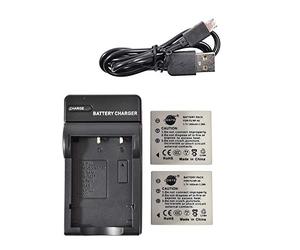 DSTE Compatible 2x NP-40 Li-ion Battery + UDC29 Travel and USB Charger Replacement for Fujifilm FinePix F810 F811 J50 V10 Z1 Z2 Z3 Z5fd Camera as Fujifilm NP40 NP-40N PENTAX D-Li85 RICOH D-LI8
