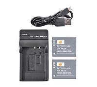 DSTE DB-110 Li-ion Battery (2-Pack) and Micro USB Charger Compatible for LI-90B,LI-92B,GR III,GR IIIx,WG-6,G900,G900SE Camera