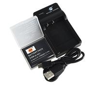 DSTE DE NP-BG1 Li-ion Battery and Micro USB Charger for Sony NP-BG1/NP-FG1 Cameras (3.6V, 5V Input)