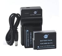 DSTE DMW-BLC12 Li-Ion Battery (2 Pieces) and Micro USB Charger Suit Compatible with Panasonic BP-DC12, Sigma BP-51, V-LUX4, DMC GX8 G85 G7 FZ2000 FZ2500 FZ1000 FZ3 00, Lei. ca. Q Camera