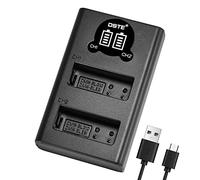 DSTE DMW-BLE9 Battery Dual Quick Charger with LCD Display Compatible for Panasonic Lumix DC-LX100 II, DMC-GF6, DMC-GM1KEB, DMW-BLE9PP, DMW-BLG10, DMW-BLH7, DMW-BLH7PP, DMW-BLH7E, DMW-BLH7GK