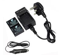DSTE DMW-BLG10 2-Pack Spare Battery and DC120U Travel Charger Compatible with DMW-BLG10E DMW-BLE9 DMW-BLE9E LUMIX DC-LX100 II DMC-GF3 DMC-GF5 Camera