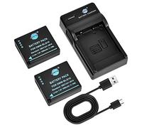 DSTE DMW-BLG10 Camera Battery (2-pack) and Charger Compatible with Panasonic DMC-GF3, DMC-GF5, DMC-GF6, DMC-GX7