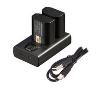 DSTE DMW-BLK22 Rechargerable Battery (2-Pack) and Smart LED Dual USB Charger Compatible with Panasonic Lumix S5 DC-S5K DC-S5GK