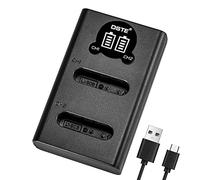 DSTE Dual Charger with LCD Display Compatible for NP-BK1, VW-VBX090, LI-60B, LI-90B, LI-50B Casio NP-150 Battery