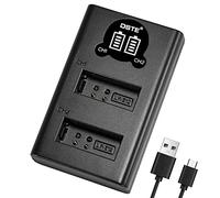 DSTE Dual Quick Charger with LCD Display Compatible for Canon LP-E12 Battery