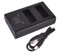DSTE Dual USB Charger with LCD Display Compatible for DMW-BLE9, DMW-BLE9E and Panasonic Lumix DMC-GF3, DMC-GF3GK, DMC-GF5, DMC-GF6, DMC-GX7, DMC-LX100 Camera as DMW-BLE9PP, DMW-BLG10