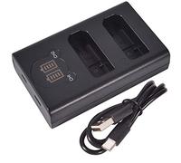 DSTE Dual USB Charger with LCD Display Compatible for EN-EL14 and Nikon D3300, D3400, D5300, D5500, D5600, D3200, D5200, D5100, D3100, D3S Df, Coolpix P7000, P7100, P7700, P7800, Battery Grip BG-2G