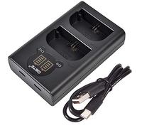DSTE Dual USB Charger with LCD Display Compatible for LP-E6,LP-E6n and Canon XC10,XC15,EOS 5D Mark II,5D Mark III,5DS,5DS R,6D,7D,60D,70D, 7D markII, 7D markIII Digital Camera