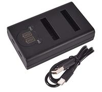 DSTE Dual USB Charger with LCD Display Compatible for NB-6L, NB-6LH and Canon PowerShot X500, SD3500, SD4000, IS SX275, SX510, SX600, SX610, SX710, HS D10, D20, ELPH 500 HS