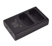 DSTE Dual USB Charger with LCD Display Compatible for Panasonic DMW-BLJ31 DMW-BLJ31e - Powered by Type C USB Cable to USB-A 2.0 Male