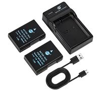 DSTE EN-EL14 Camera Battery (2-pack) and Charger Compatible with Nikon Coolpix D5100 D5300 D5500 D3400 D5600 D3500 P7000 P7200 P7800