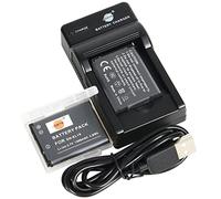 DSTE EN-EL19 Li-ion Battery (2 Pieces) and Micro USB Charger Compatible with Nikon EN-EL19a, Sony NP-BJ1, Nikon DSC-RX0, Coolpix S32, S100, S4100, S4200, S4300, S5200, S5300, S6500, S7000
