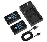 DSTE EN-EL20 Camera Battery (2-pack) and Charger Compatible with Coolpix A, 1 J1, 1 J2, 1 J3, 1 AW1, 1 S1, 1 V3