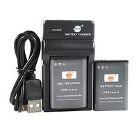 DSTE EN-EL23 Li-ion Battery (2 Pieces) and Micro USB Charger Compatible with Nikon Coolpix P600 S810c P900S Digitalcamera