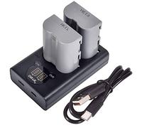 DSTE EN-EL3E ENEL3E Rechargerable Battery (2-Pack) and Smart LED Dual Charger Compatible with Nikon D700 D70 D70S D80 D90 D100 D200 D300