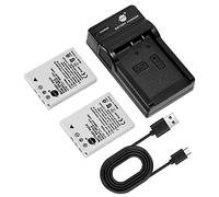DSTE EN-EL8 Battery (2-pack) and Charger Compatible with Nikon Coolpix P1 P2 S1 S2 S3 S5 S50