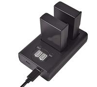 DSTE EN-EL9 Battery (2-Pack) and Dual Charger Compatible with Nikon D40 D40x D60 D3000 D5000