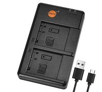 DSTE Fast Charging USB Dual battery Charger Compatible for Panasonic DMW-BCF10E,DMW-BCG10,DMW-BCJ13E,DMW-BCF10PP,CGA-S/106B,DMW-BCG10E,DMW-BCG10PP,DMW-BCJ13PP Battery