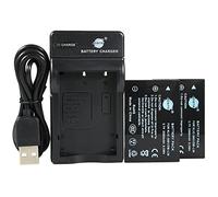 DSTE KLIC-5001 Li-ion Battery (2-Pack) and Micro USB Charger Compatible with Kodak EasyShare Z760 DX6490 Z760 P880 Z730 Z7590