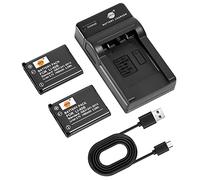 DSTE Li-40B Camera Battery (2-pack) and Charger Compatible with Olympus D-630 D-720 D-725 IR-300 FE-20 FE-150 FE-160 FE-190 FE-220 FE-230