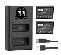 DSTE LP-E10 Battery (2-Pack) and Dual Charger Compatible with Canon EOS 1100D, 1200D, 1300D