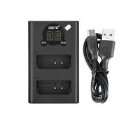 DSTE LP-E10 LC-E10 Dual USB Charger with LCD Display Compatible with Canon LP-E10, EOS 1100D, 1200D, 1300D - Supply via USB Cable Type C to USB-A 2.0 Male