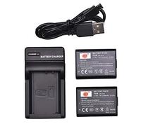 DSTE LP-E10 Li-ion Battery (2-Pack) and Micro USB Charger Suit for Canon EOS 1100D 1200D X50 X70