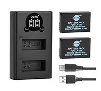 DSTE LP-E12 Battery (2-Pack) and Dual Charger Compatible with Canon EOS M100, Rebel SL1, EOS 100D, EOS M, EOS M2, EOS M10