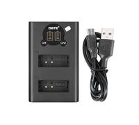 DSTE LP-E12 LC-E12E Dual USB Charger with LCD Display Compatible with Canon EOS M, M2, M10, 100D, Kiss X7, Rebel SL1 - Powered by USB Cable Type C to USB-A 2.0 Male