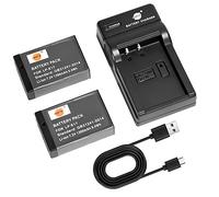 DSTE LP-E17 Camera Battery (2-pack) and Charger Compatible with Canon EOS RP, R10, 750D, 760D, 850D, 8000D, Kiss X8i, Rebel T6i, T6s, T8i, T7i, EOS M3, M5, M6