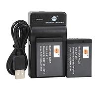 DSTE LP-E17 Li-ion Battery (2-Pack) and Micro USB Charger Suitable for Canon EOS R10 M3 750D 760D 8000D Kiss X8i Rebel T6i T6s R10