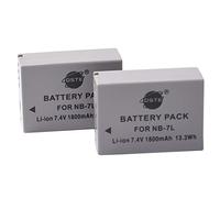 DSTE NB-7L Battery (2-pack) Compatible with Canon PowerShot PowerShot G10, G11, G12, SX30 IS