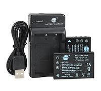 DSTE NP-120 Battery (2-pack) and Charger Compatible with Fujifilm FinePix 603, FinePix F10, FinePix F11