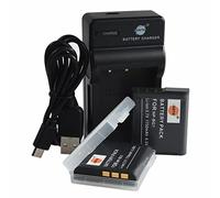 DSTE NP-BG1 Li-ion Battery (2-Pack) and Micro USB Charger Compatible for Sony DSC-H70 DSC-H90 DSC-HX20V DSC-HX30V DSC-N1 DSC-N2 DSC-T20 DSC-T100 DSC-W30 DSC-W35 as NP-FG1