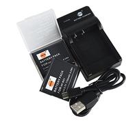 DSTE NP-BG1 Li-ion Battery (Pack of 2) and Micro USB Charger Suit Compatible with Sony NP-FG1 DSC-H3 DSC-H7 DSC-H9 DSC-H10 DSC-H20 DSC-HX7V Camera